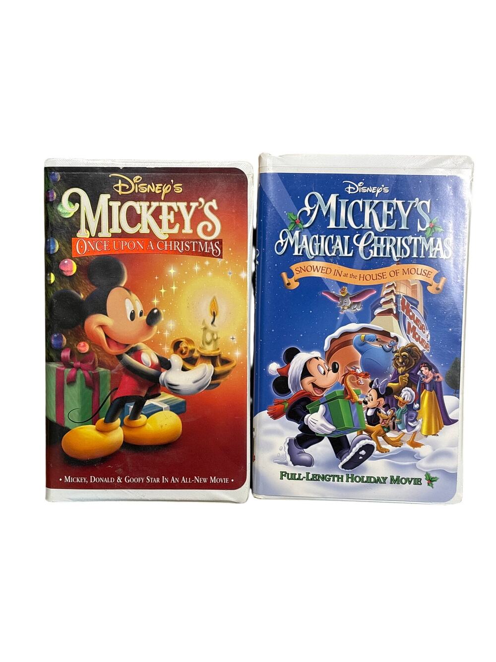 Mickeys Once Upon a Christmas & Mickeys magical Christmas snowed VHS lot bundle